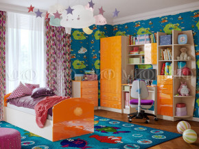 Детская комната Юниор-2 Оранжевый металлик в Златоусте - zlatoust.magazinmebel.ru | фото