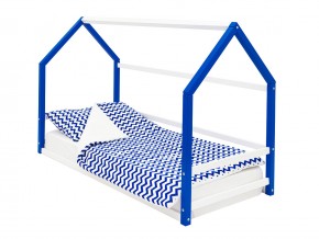 Детская кровать-домик Монтессори Svogen сине-белый в Златоусте - zlatoust.magazinmebel.ru | фото - изображение 1