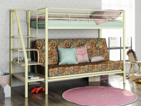 Двухъярусная кровать с диваном Мадлен 3 Слоновая кость-марки в Златоусте - zlatoust.magazinmebel.ru | фото - изображение 1