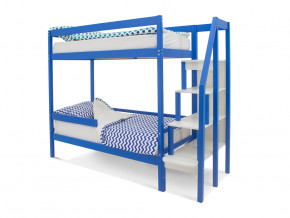 Двухъярусная кровать Svogen с бортиком синий в Златоусте - zlatoust.magazinmebel.ru | фото - изображение 1