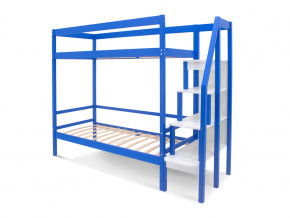 Двухъярусная кровать Svogen с бортиком синий в Златоусте - zlatoust.magazinmebel.ru | фото - изображение 2