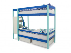 Двухъярусная кровать Svogen с ящиками мятно-синий в Златоусте - zlatoust.magazinmebel.ru | фото - изображение 5