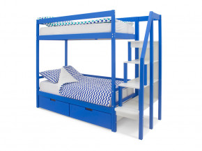 Двухъярусная кровать Svogen с ящиками синий в Златоусте - zlatoust.magazinmebel.ru | фото - изображение 1