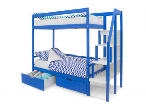 Двухъярусная кровать Svogen с ящиками синий в Златоусте - zlatoust.magazinmebel.ru | фото - изображение 2