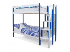 Двухъярусная кровать Svogen сине-белый в Златоусте - zlatoust.magazinmebel.ru | фото - изображение 1