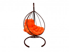 Кокон Капля без ротанга оранжевая подушка в Златоусте - zlatoust.magazinmebel.ru | фото - изображение 1