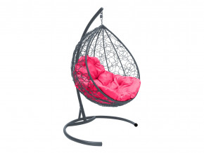Кокон Капля ротанг розовая подушка в Златоусте - zlatoust.magazinmebel.ru | фото - изображение 1