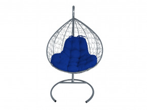 Кокон XL с ротангом синяя подушка в Златоусте - zlatoust.magazinmebel.ru | фото - изображение 1
