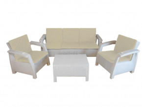 Комплект уличной мебели Yalta Premium Terrace Triple Set белый в Златоусте - zlatoust.magazinmebel.ru | фото