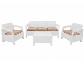 Комплект уличной мебели Yalta Terrace Triple Set белый в Златоусте - zlatoust.magazinmebel.ru | фото - изображение 1