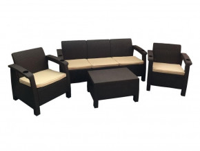 Комплект уличной мебели Yalta Terrace Triple Set шоколадный в Златоусте - zlatoust.magazinmebel.ru | фото