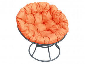 Кресло Папасан без ротанга оранжевая подушка в Златоусте - zlatoust.magazinmebel.ru | фото