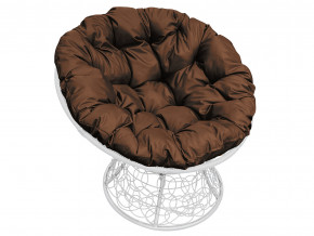 Кресло Папасан с ротангом коричневая подушка в Златоусте - zlatoust.magazinmebel.ru | фото - изображение 1