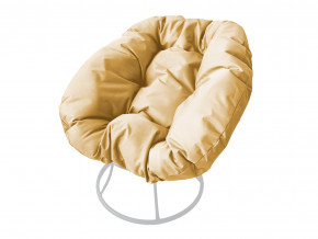 Кресло Пончик без ротанга бежевая подушка в Златоусте - zlatoust.magazinmebel.ru | фото