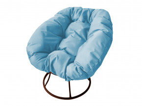 Кресло Пончик без ротанга голубая подушка в Златоусте - zlatoust.magazinmebel.ru | фото - изображение 1