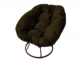 Кресло Пончик без ротанга коричневая подушка в Златоусте - zlatoust.magazinmebel.ru | фото - изображение 1