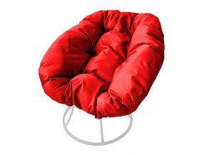 Кресло Пончик без ротанга красная подушка в Златоусте - zlatoust.magazinmebel.ru | фото - изображение 1