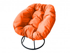 Кресло Пончик без ротанга оранжевая подушка в Златоусте - zlatoust.magazinmebel.ru | фото - изображение 1