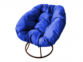 Кресло Пончик без ротанга синяя подушка в Златоусте - zlatoust.magazinmebel.ru | фото