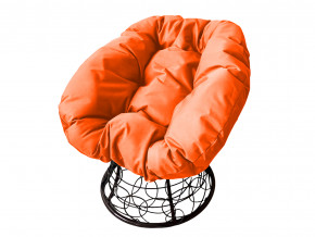 Кресло Пончик с ротангом оранжевая подушка в Златоусте - zlatoust.magazinmebel.ru | фото