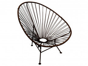 Кресло Ракушка с ротангом коричневый в Златоусте - zlatoust.magazinmebel.ru | фото
