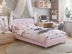 Кровать 1200 Лео велюр нежно-розовый в Златоусте - zlatoust.magazinmebel.ru | фото - изображение 4
