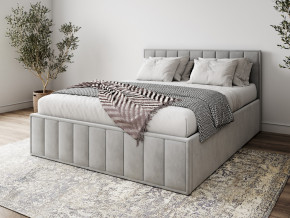 Кровать 1400 Лана серый велюр в Златоусте - zlatoust.magazinmebel.ru | фото