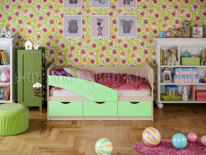 Кровать Бабочки 1600 Салатовый в Златоусте - zlatoust.magazinmebel.ru | фото