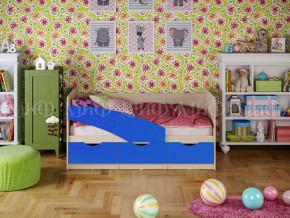 Кровать Бабочки 1600 Синий в Златоусте - zlatoust.magazinmebel.ru | фото