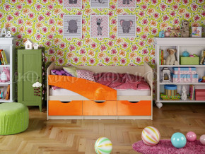 Кровать Бабочки 1800 Оранжевый металлик в Златоусте - zlatoust.magazinmebel.ru | фото