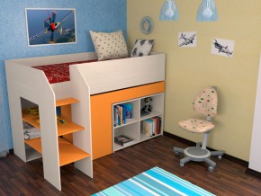 Кровать чердак Теремок 2 Оранжевый в Златоусте - zlatoust.magazinmebel.ru | фото - изображение 1