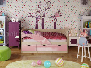 Кровать Дельфин-1 1600 Розовый металлик в Златоусте - zlatoust.magazinmebel.ru | фото - изображение 1