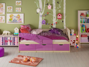 Кровать Дельфин 1600 Фиолетовый металлик в Златоусте - zlatoust.magazinmebel.ru | фото - изображение 1