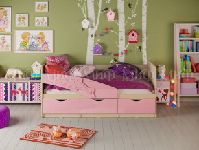 Кровать Дельфин 1600 Розовый металлик в Златоусте - zlatoust.magazinmebel.ru | фото
