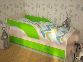Кровать детская Максимка млечный дуб-лайм в Златоусте - zlatoust.magazinmebel.ru | фото