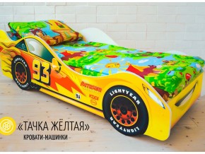 Кровать детская машина Тачка Желтая в Златоусте - zlatoust.magazinmebel.ru | фото