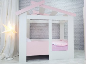 Кровать детская Теремок без ящика розовая в Златоусте - zlatoust.magazinmebel.ru | фото - изображение 1