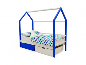 Кровать-домик Svogen с ящиками сине-белый в Златоусте - zlatoust.magazinmebel.ru | фото - изображение 1