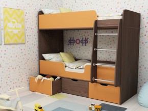 Кровать двухъярусная Малыш двойняшка бодега-оранжевый в Златоусте - zlatoust.magazinmebel.ru | фото - изображение 1