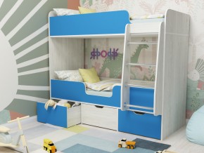 Кровать двухъярусная Малыш двойняшка винтерберг-голубой в Златоусте - zlatoust.magazinmebel.ru | фото - изображение 1