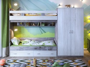 Кровать двухъярусная Юта 2 со шкафом в Златоусте - zlatoust.magazinmebel.ru | фото - изображение 1