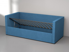 Кровать мягкая с подъёмным механизмом арт. 030 синий в Златоусте - zlatoust.magazinmebel.ru | фото - изображение 2