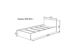 Кровать Мори КРМ 900.1 графит в Златоусте - zlatoust.magazinmebel.ru | фото - изображение 2