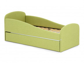 Кровать с ящиком Letmo авокадо (рогожка) в Златоусте - zlatoust.magazinmebel.ru | фото