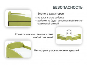 Кровать с ящиком Letmo авокадо (рогожка) в Златоусте - zlatoust.magazinmebel.ru | фото - изображение 12