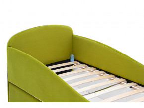 Кровать с ящиком Letmo оливковый (велюр) в Златоусте - zlatoust.magazinmebel.ru | фото - изображение 3