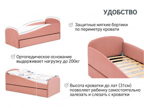 Кровать с ящиком Letmo пудровый (велюр) в Златоусте - zlatoust.magazinmebel.ru | фото - изображение 2