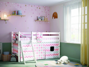 Кровать с наклонной лестницей Соня Вариант 12 белая в Златоусте - zlatoust.magazinmebel.ru | фото