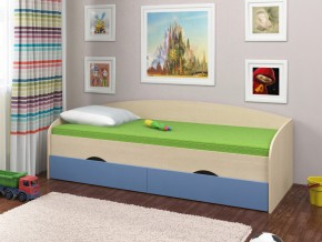 Кровать Соня 2 дуб молочный-голубой в Златоусте - zlatoust.magazinmebel.ru | фото - изображение 1