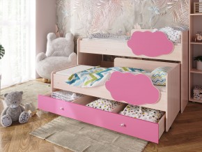 Кровать Соник с ящиком млечный дуб-розовый в Златоусте - zlatoust.magazinmebel.ru | фото - изображение 1